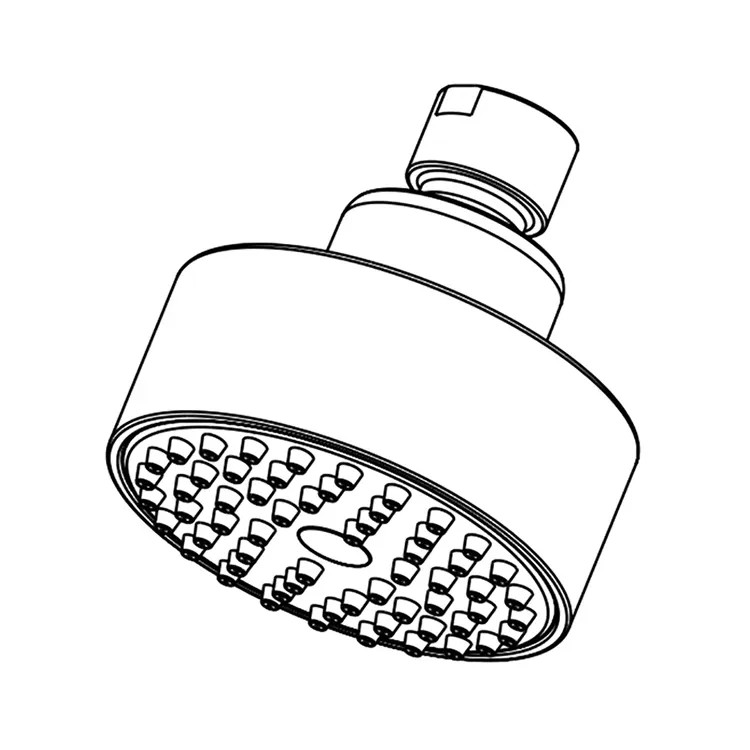 Peerless One-Function Wall Mount Round Shower Head with Touch-Clean, 1.5 GPM, 80 PSI, WaterSense, Chrome - RP84085