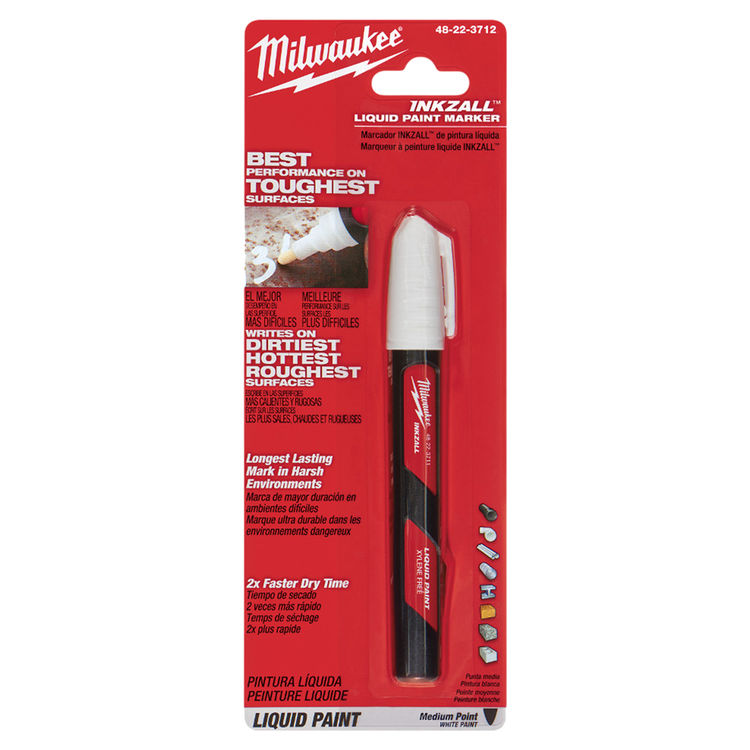 Milwaukee 48-22-3712 INKZALL Paint Marker, White 
