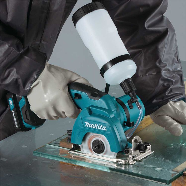 Makita 12V 3-3/8" CXT Lithium-Ion Cordless Tile/Glass Saw Kit with Battery, Charger, and Blade - CC02R1