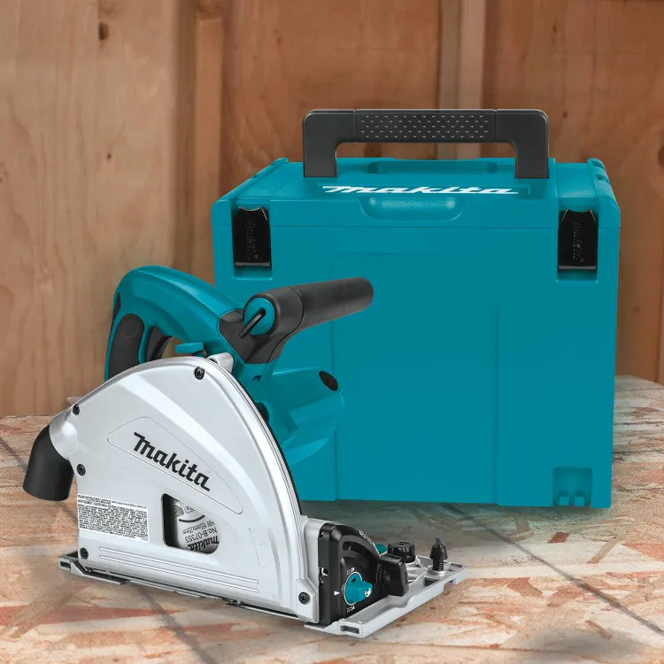 Makita 6-1/2" Plunge Circular Saw with 48T Carbide-Tipped Blade, 12 AMP Motor, 2000-5200 RPM, with MAKPAC Stackable Case - SP6000J