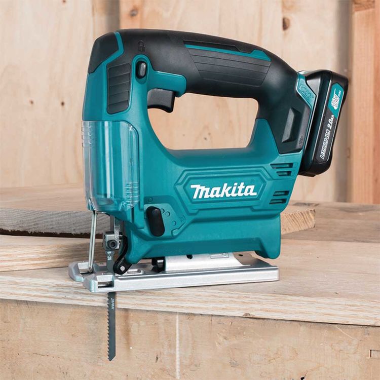 Makita 12V max CXT Lithium‑Ion Cordless Jig Saw Kit with 2-Pack 2.0Ah Battery, Charger, and Tool Case - VJ04R1