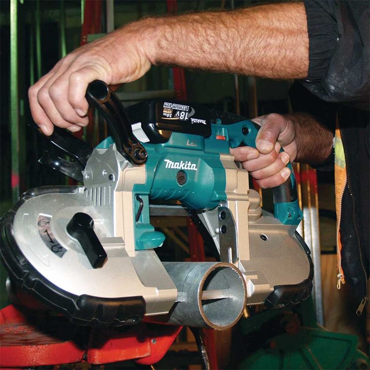 Makita 18V LXT Lithium-Ion Cordless Portable Band Saw Kit with Batteries, Charger, and Tool Bag - XBP02