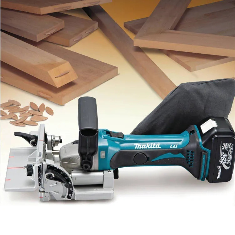 Makita 18V LXT Lithium-Ion Cordless Plate Joiner with Star Protection Computer Controls, 6 Depth Settings, Tool Only - XJP03Z