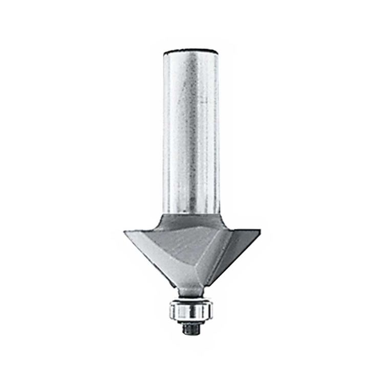 Makita 45 Chamfer 5/8" Length Router Bit, 2 Flute, 1/2" SH, C.T. - 733285-A 