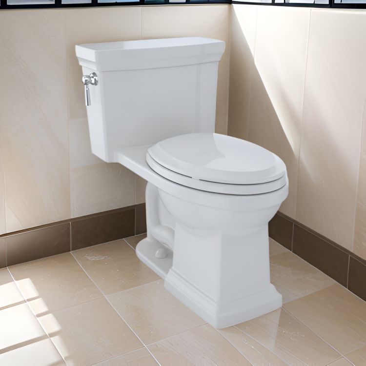 TOTO Promenade II 29" Elongated Universal Height Toilet with CeFiONtect and Right-Hand Trip Lever, 1.28 GPF, Colonial White - MS814224CEFG#11