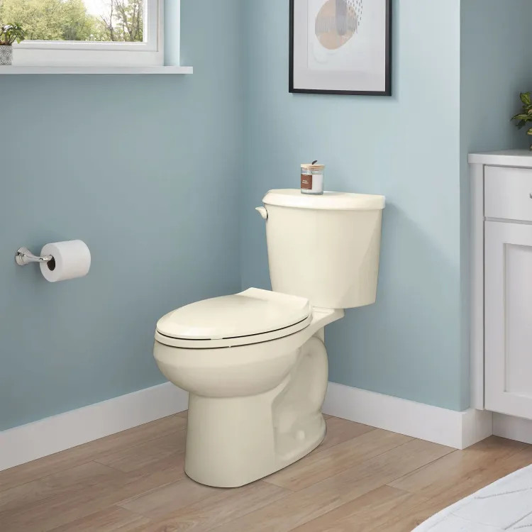 American Standard Colony Elongated Two-Piece Toilet, PowerWash, 12" Rough-In, 1.6 GPF, Vitreous China, Bone - 221CA.004.021