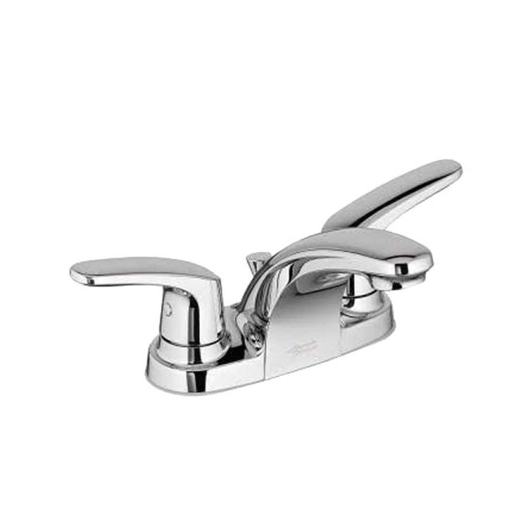 American Standard Colony PRO 4" Centerset Bathroom Faucet with 50/50 Pop-up Drain, 1.2 GPM, WaterSense, ADA, Polished Chrome - 7075.202.002