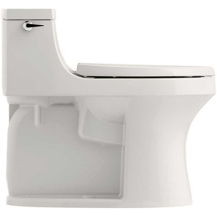 Kohler San Souci One-Piece Compact Elongated Toilet with Left-Hand Trip Lever, Comfort Height, Quite-Close, 1.28 GPF, Concealed Trapway, Ice Grey - K-5172-95