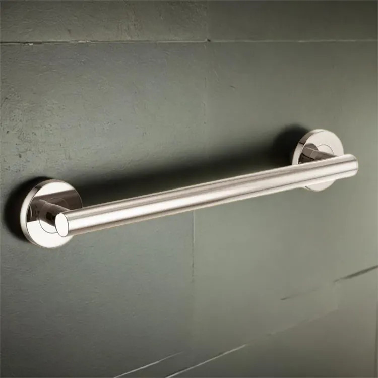 Brizo 18" Round Grab Bar with Concealed Mounting, ADA, Brilliance Polished Nickel - 69475-PN