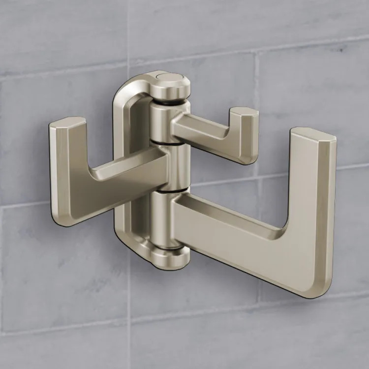 Brizo Levoir Triple-Hinged Robe Hook, Brilliance Luxe Nickel - 693597-NK
