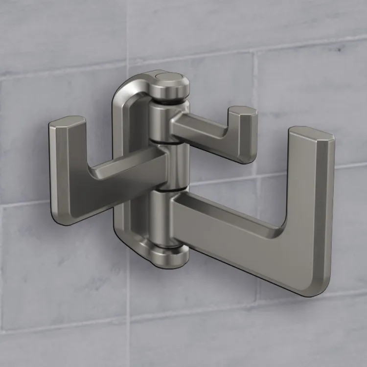 Brizo Levoir Triple-Hinged Robe Hook, Brilliance Luxe Steel - 693597-SL