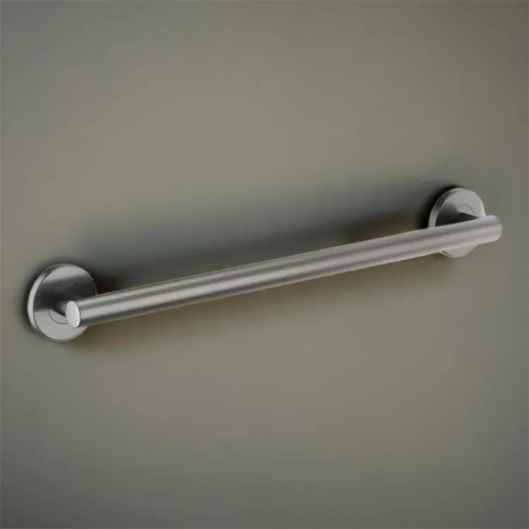 Brizo 24" Linear Round Grab Bar, ADA-Compliant, Concealed Mounting, Brilliance Luxe Steel - 69375-SL