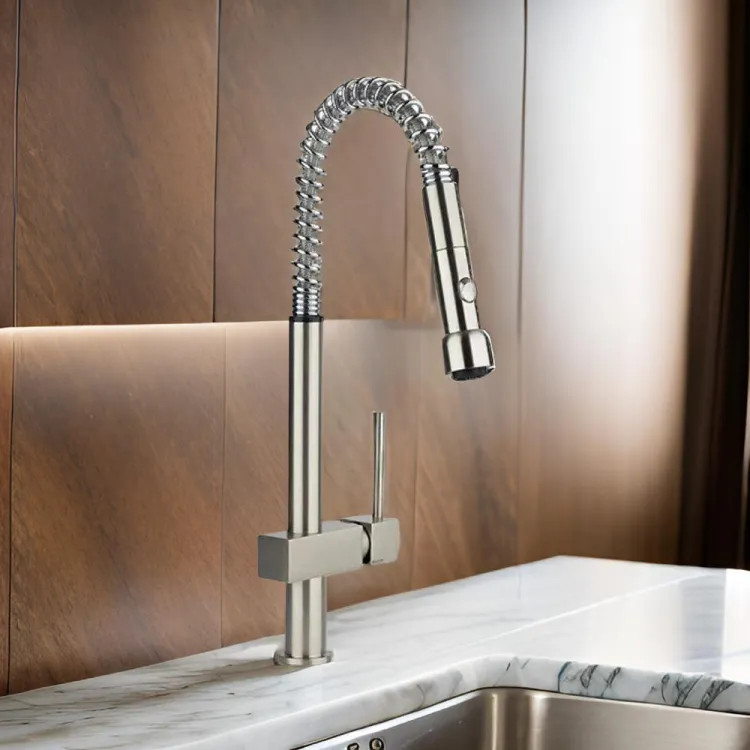 Elkay Avado Single Handle Kitchen Faucet w/ Semi-Professional Spout, Lead-Free, Brushed Nickel - LKLFAV2031NK