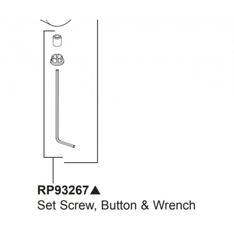 Brizo RP93267GL Set Screw, Button, and Wrench in Luxe Gold
