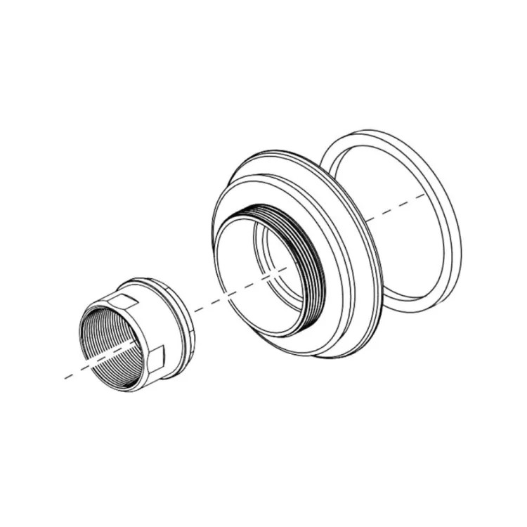 Delta Cassidy Traditional Stainless Handle Flange and Nut for T5797-WL Wall-Mount Tub Filler - RP100468SS