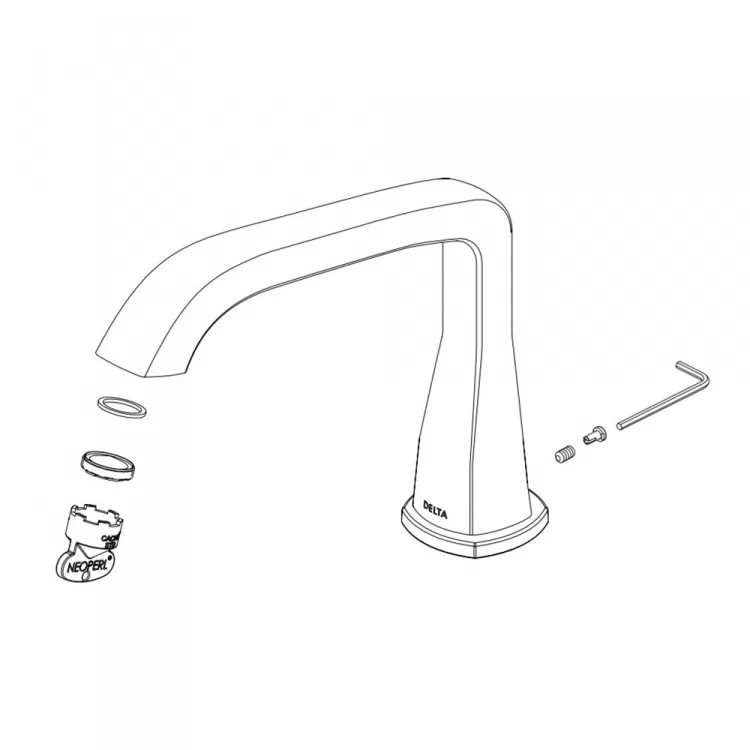 Delta Stryke Stainless Spout for 4-Hole Diverter Roman Tub - RP100400SS
