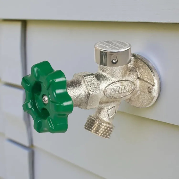 Prier Close-Coupled Quarter Turn 1/2" (PEX) Wall Hydrant, Freezeless, Anti-Siphon, Soft Grip Handle - P-164XCC