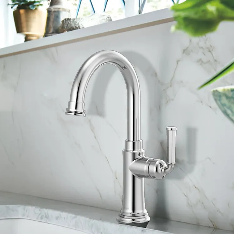 Brizo Rook Single-Handle Bar Faucet, Lever Handle, 1.8 GPM, Polished Chrome - 61074LF-PC