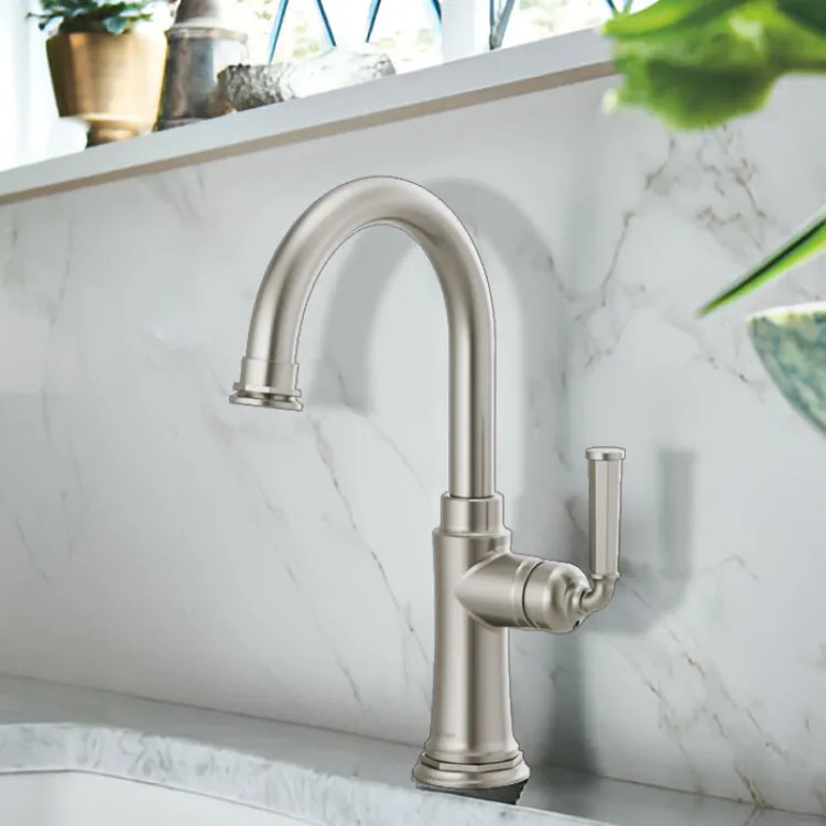 Brizo Rook Single-Handle Bar Faucet, Lever Handle, 1.8 GPM, Brilliance Stainless - 61074LF-SS