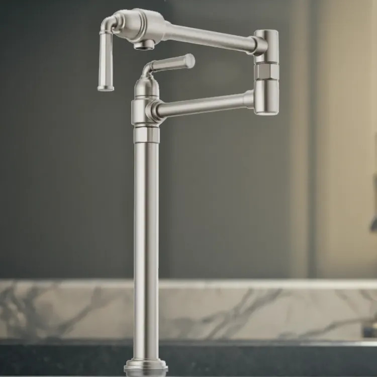 Brizo Rook Deck Mount Pot Filler, Brilliance Stainless - 62774LF-SS