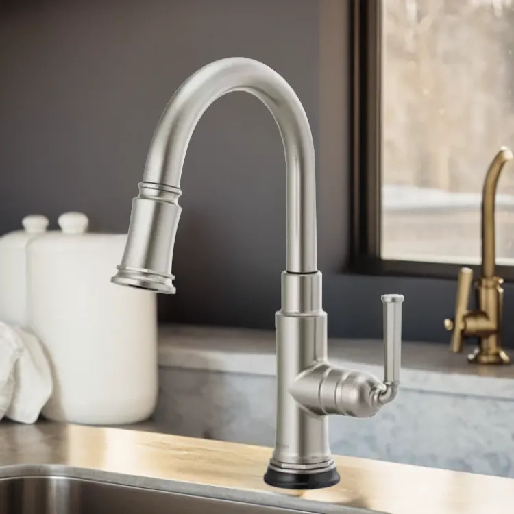 Brizo Rook Pulldown Prep Faucet with SmartTouch, MagneDock, 1.8 GPM, Brilliance Stainless - 64974LF-SS
