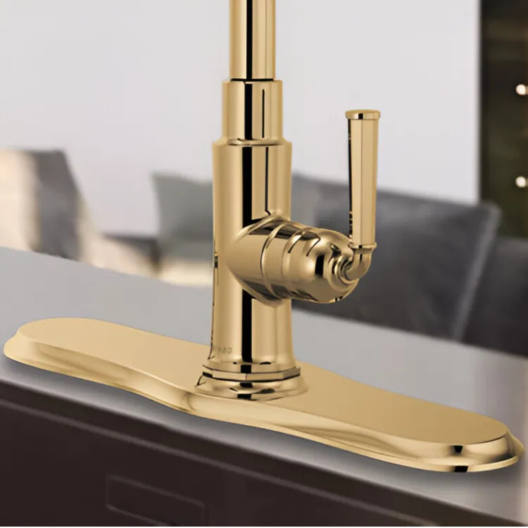 Brizo Escutcheon Plate for Rook Series Kitchen Faucet, Brilliance Polished Gold - RP100299PG