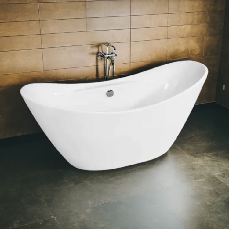 Trone 68in x 29in Classic White Freestanding Soaker Tub - SHAE68