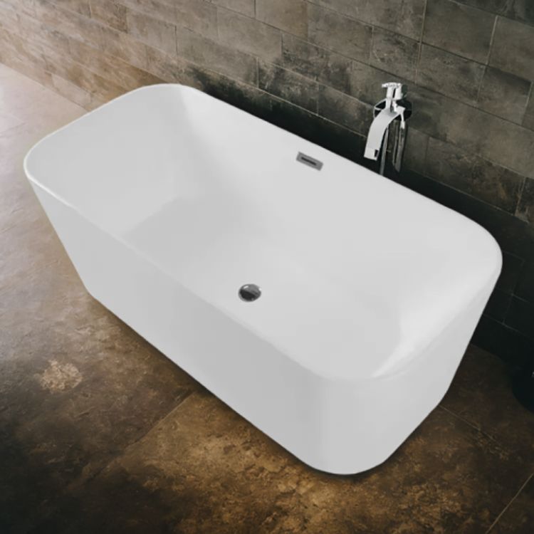 Trone 66in x 30in White Freestanding Soaker Tub - ZION67