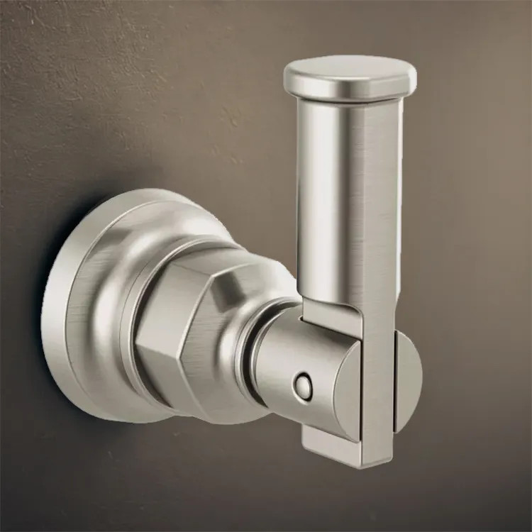 Brizo Invari Single Robe Hook with Mounting Hardware, Brilliance Luxe Nickel - 693476-NK