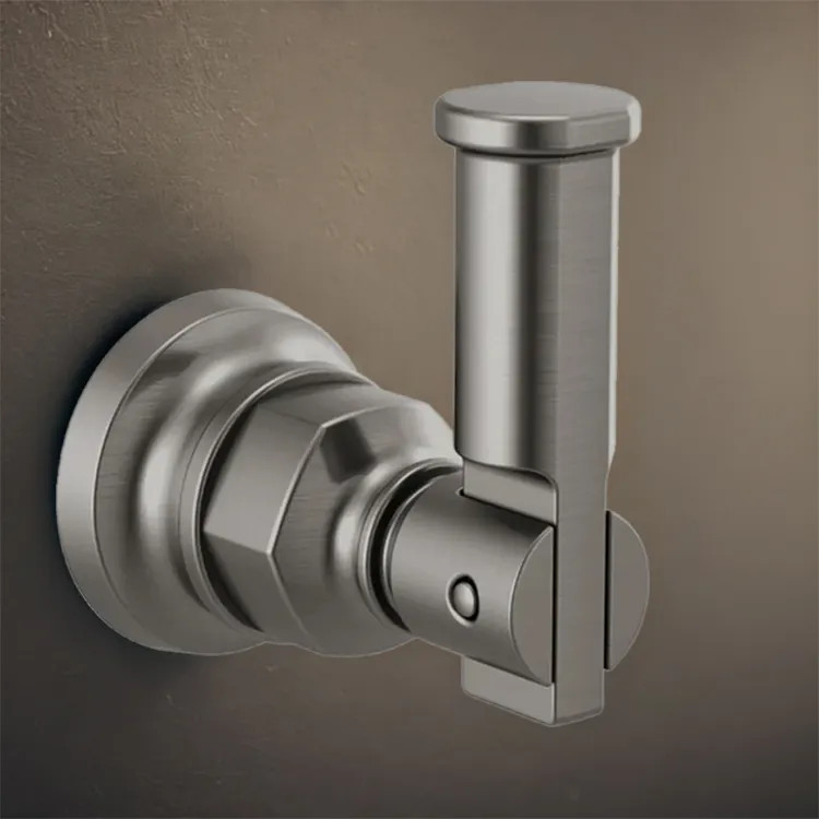 Brizo Invari Single Robe Hook with Mounting Hardware, Brilliance Luxe Steel - 693476-SL