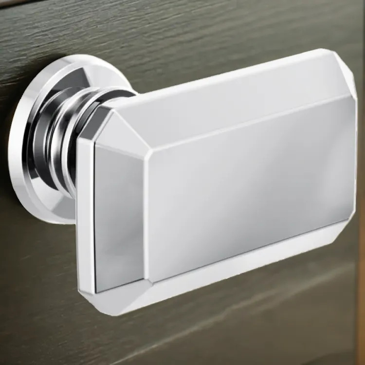 Brizo Invari Rectangular Metal Drawer Knob, Polished Chrome - 699276-PC
