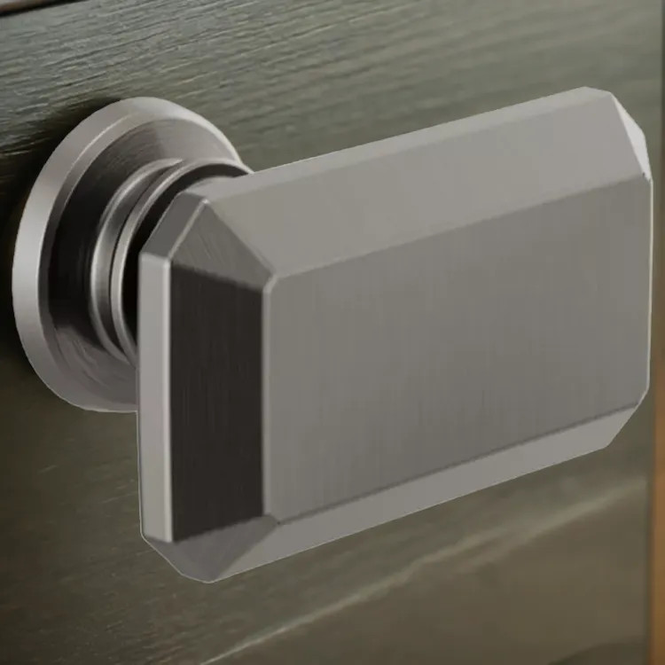 Brizo Invari Rectangular Metal Drawer Knob, Brilliance Luxe Steel - 699276-SL
