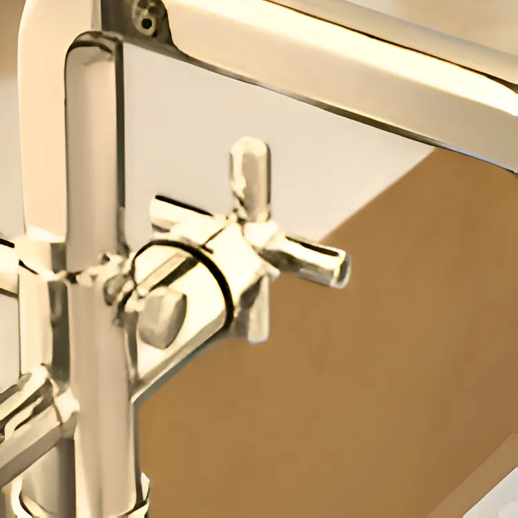 Brizo Invari Cross Handle Kit for Floor Mount Tub Filler, Brilliance Polished Gold - HX7076-PG
