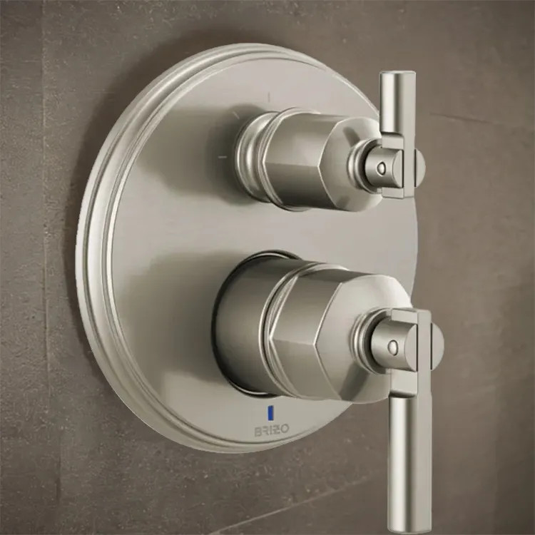 Brizo Invari Pressure Balance Valve Trim w/ 3-Function Diverter Trim, Less Handles, Brilliance Luxe Nickel - T75P576-NKLHP