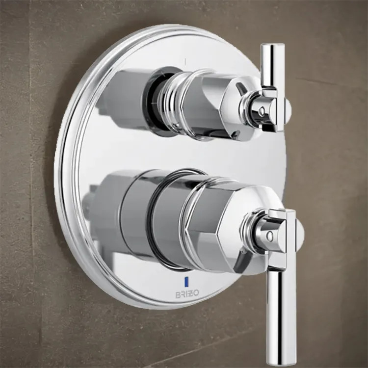 Brizo Invari Pressure Balance Valve Trim w/ 3-Function Diverter Trim, Less Handles, Polished Chrome - T75P576-PCLHP