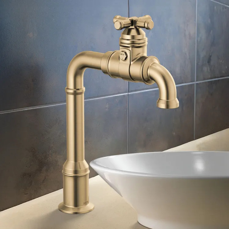 Delta Broderick Single Handle Bar/Prep Faucet, ADA, 1.5 GPM, Champagne Bronze - 1990LFC-CZ