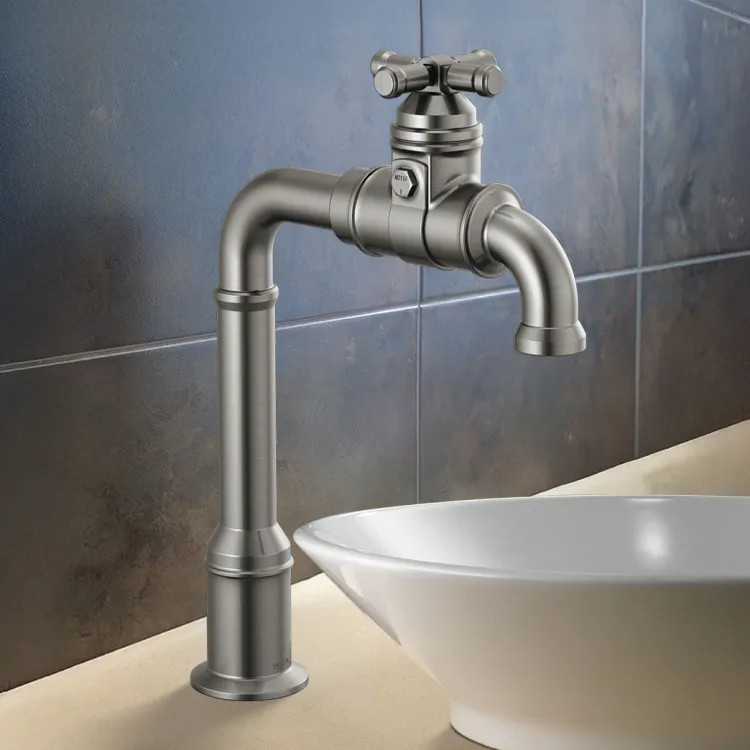 Delta Broderick Single Handle Bar/Prep Faucet, ADA, 1.5 GPM, Black Stainless - 1990LFC-KS