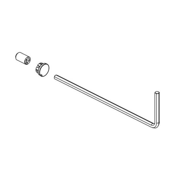 Brizo Invari Set Screw, Button, and Wrench for Single- Handle Floor Mount Tub Filler, Brilliance Polished Nickel - RP101236PN