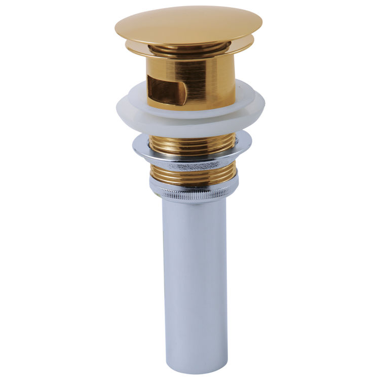 Brizo RP72414PG Push Button Pop-Up With Overflow, Polished Gold