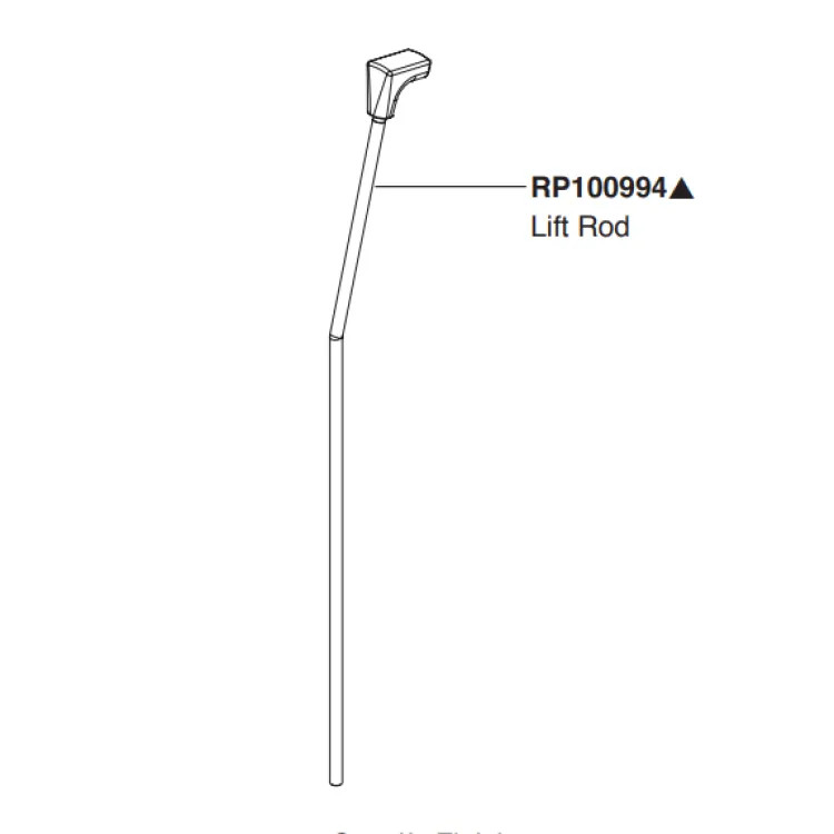 Peerless Parkwood Chrome Lift Rod for P1535LF, 11-1/3 Inches - RP100994