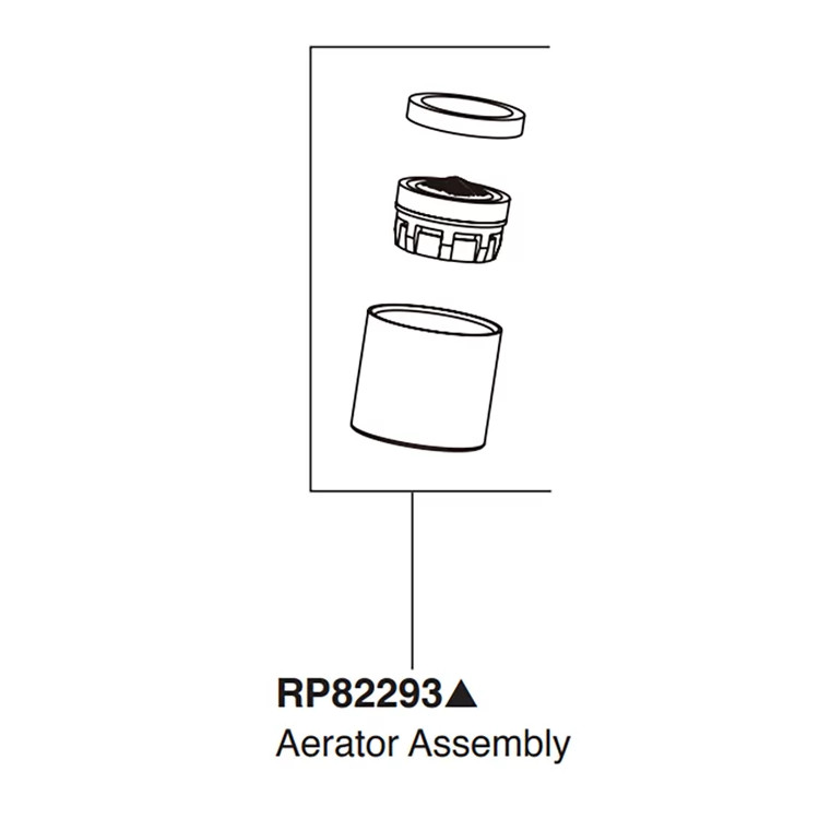 Peerless Precept Matte Black Aerator Assembly for P191102LF, 1.2 GPM - RP82293BL