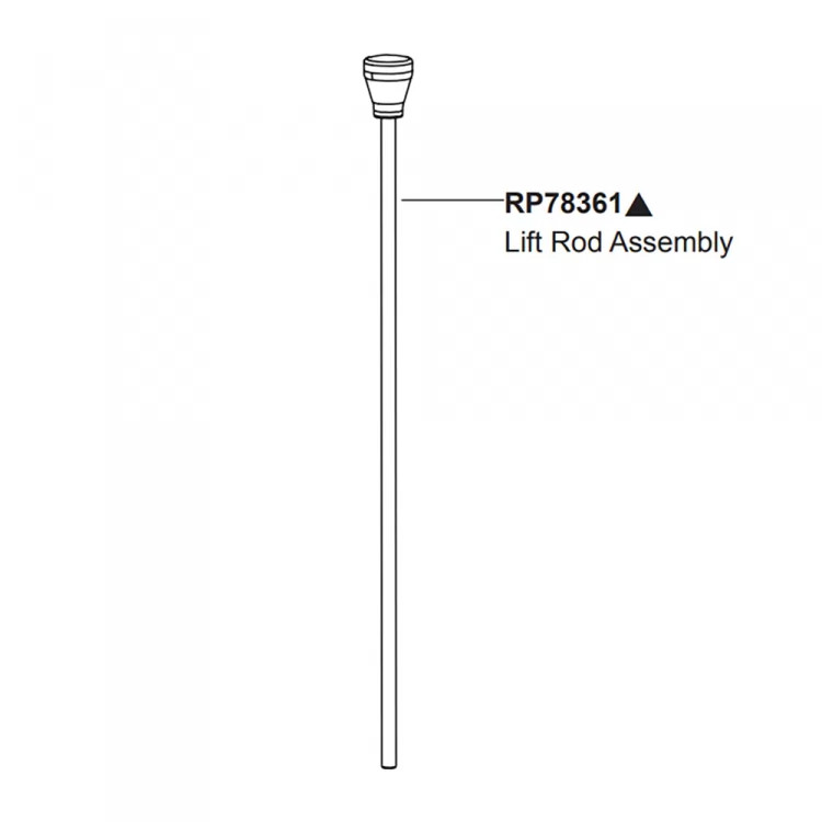 Peerless Replacement Part Matte Black Lift Rod - RP78361BL