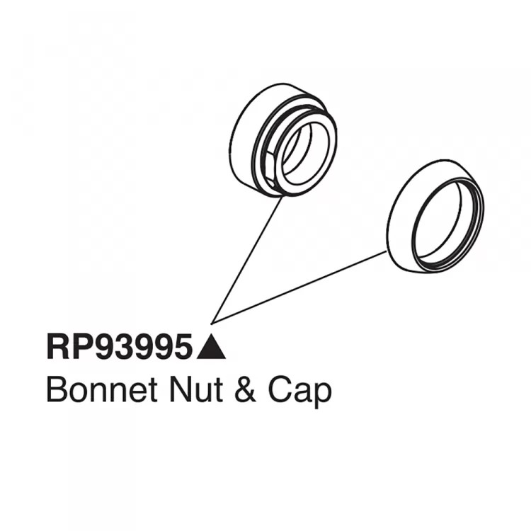 Peerless Replacement Parts Matte Black Bonnet Nut and Cap - RP93995BL