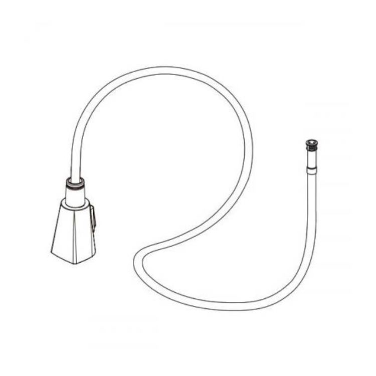 Peerless Xander Series Chrome Wand Assembly with Hose, Clip, and O-rings, 1.0 GPM - RP93992-1.0