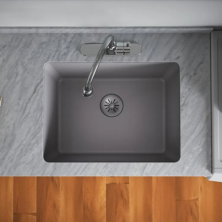 Elkay Quartz Perfect Drain Greystone 3-1/2in Removable Polymer Basket Strainer and Rubber Stopper - LKPDQSGS