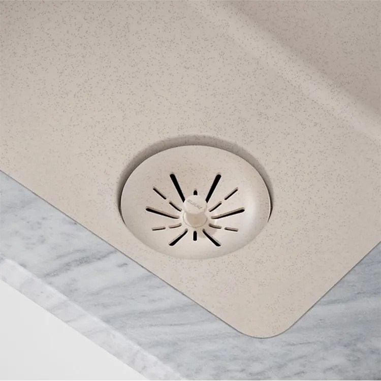 Elkay Quartz Perfect Drain Putty 3-1/2in Removable Polymer Basket Strainer and Rubber Stopper - LKPDQSPT