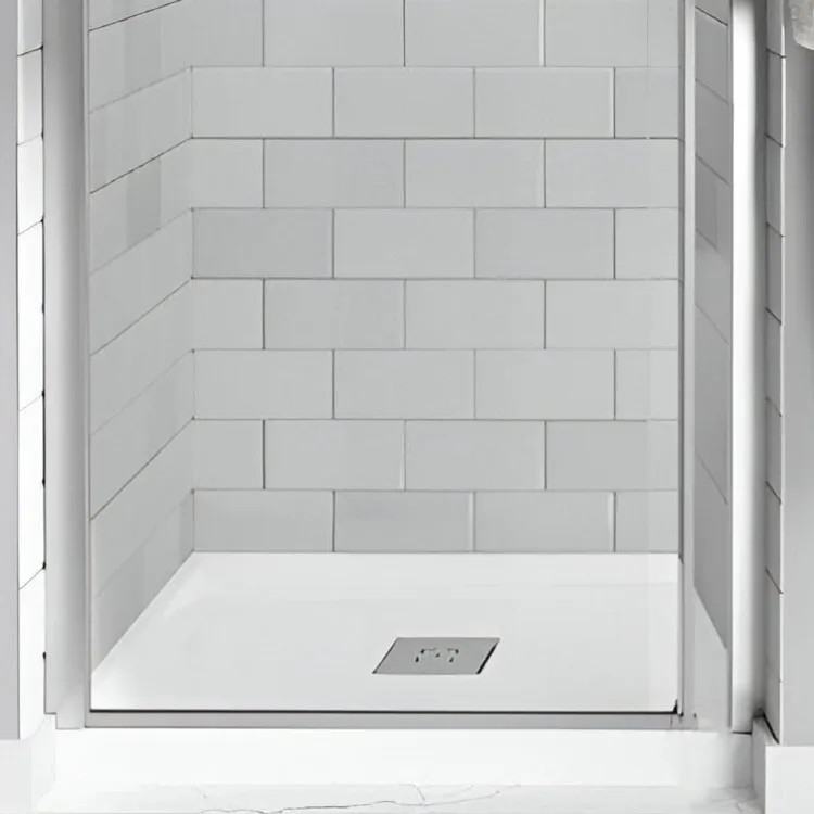 American Standard Studio 48in x 36in Single Threshold ADA Shower Base With Center Drain, Acrylic Surface, White - A8004L-CO.020