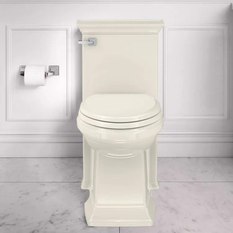 American Standard Town Square S One-Piece Toilet w/ Seat, Elongated, Right Height, Left Hand, 1.28 GPF, Linen - 2851A104.222