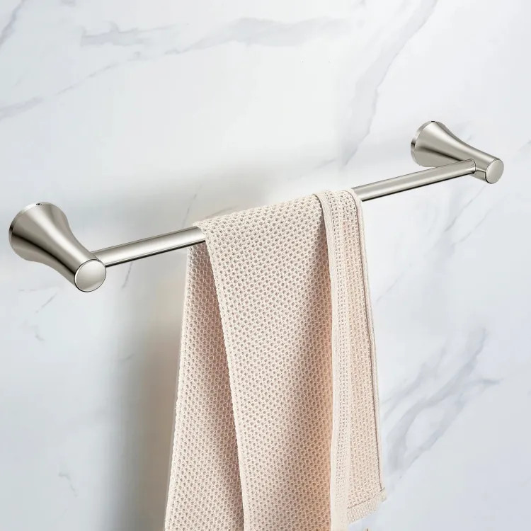 American Standard 18" Wall Mounted Single Towel Bar, Metal Constructed, Polished Nickel - 8337018.013