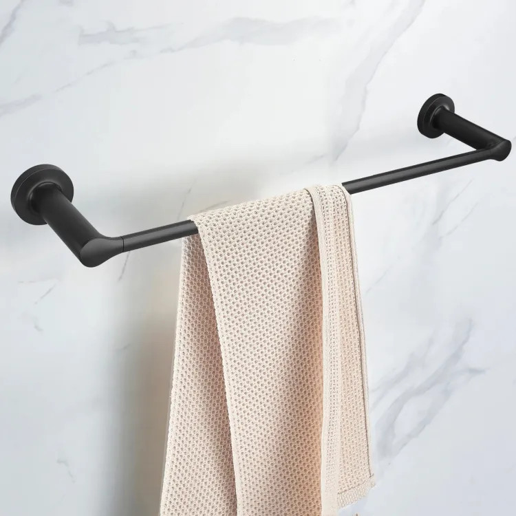 American Standard Studio S 24" Wall Mounted Single Towel Bar, Metal Constructed, Matte Black - 7105024.243
